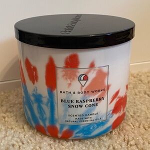Blue Raspberry Snow Cone 3 wick candle